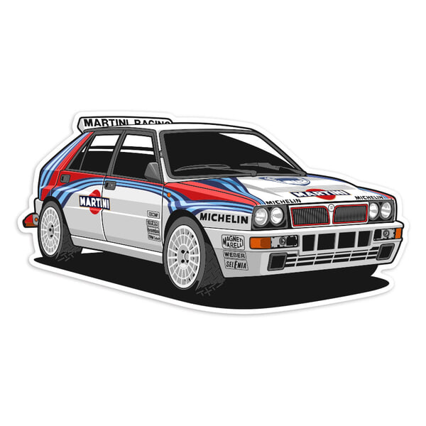 Car & Motorbike Stickers: Lancia Delta Integrale Martini