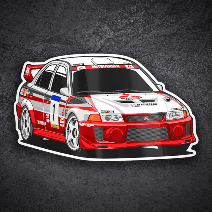 Mitsubishi Lancer Evo VI Rally Decal 0