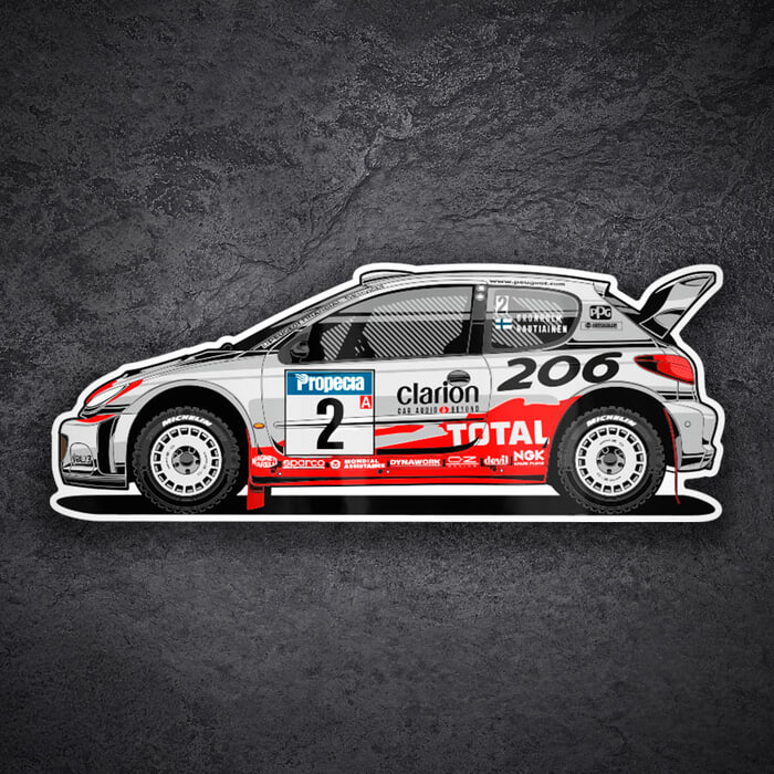 Car & Motorbike Stickers: Peugeot 206 WRC