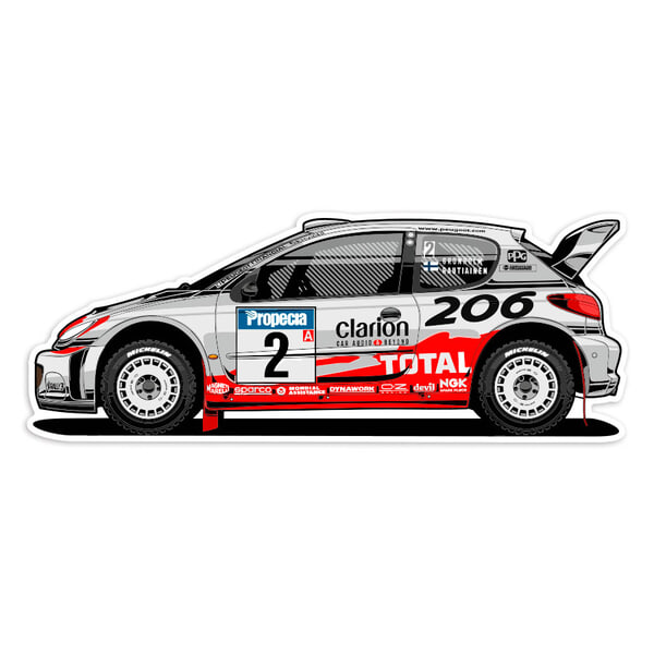 Car & Motorbike Stickers: Peugeot 206 WRC