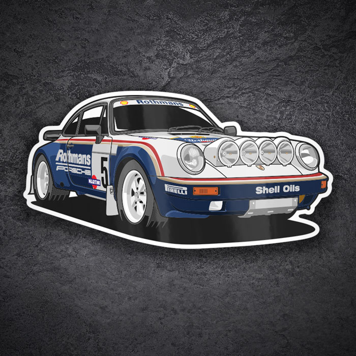 Car & Motorbike Stickers: Porsche 911 Rothmans