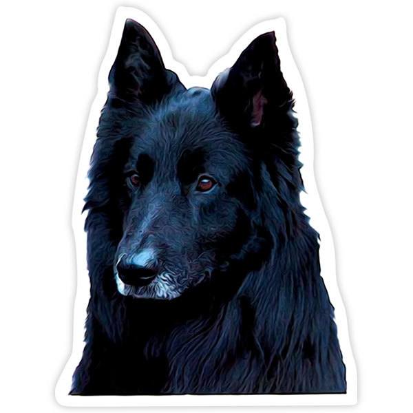 Car & Motorbike Stickers: Belgian Shepherd Silhouette