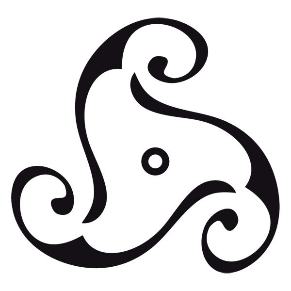 Car & Motorbike Stickers: Celtic Symbol with Spiral and Central Dot