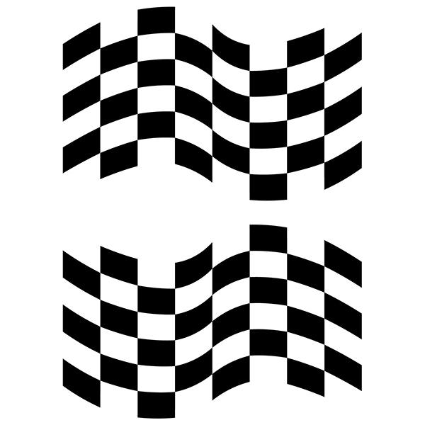 Car & Motorbike Stickers: Racing Flags 1