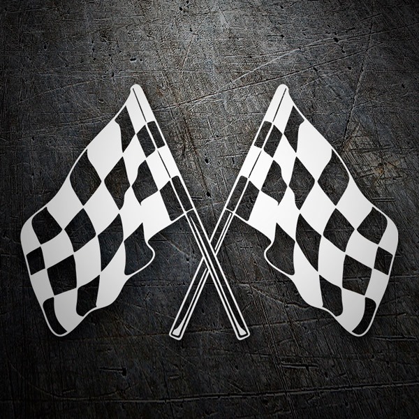 Car & Motorbike Stickers: Racing Flags 4