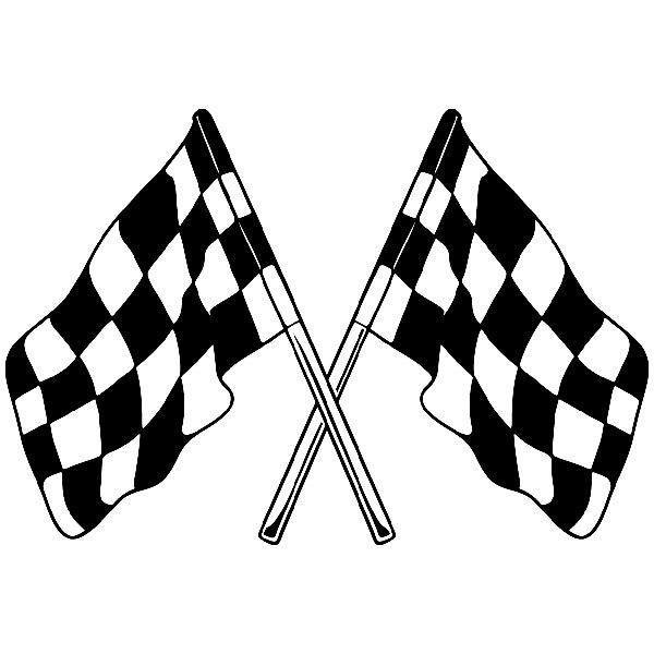 Car & Motorbike Stickers: Racing Flags 4