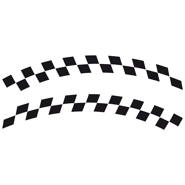 Car & Motorbike Stickers: Racing Flags 7