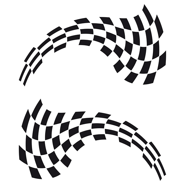 Car & Motorbike Stickers: Racing Flags 11