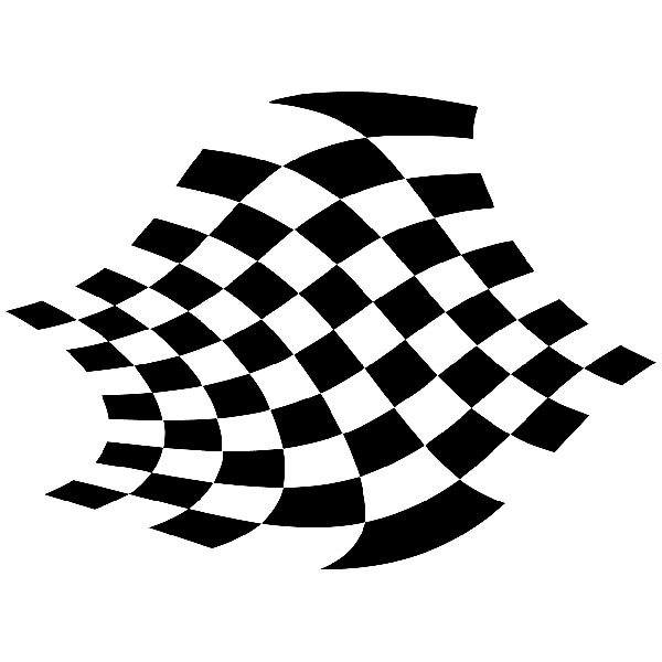 Car & Motorbike Stickers: Racing Flags 14