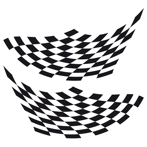 Car & Motorbike Stickers: Racing Flags 20