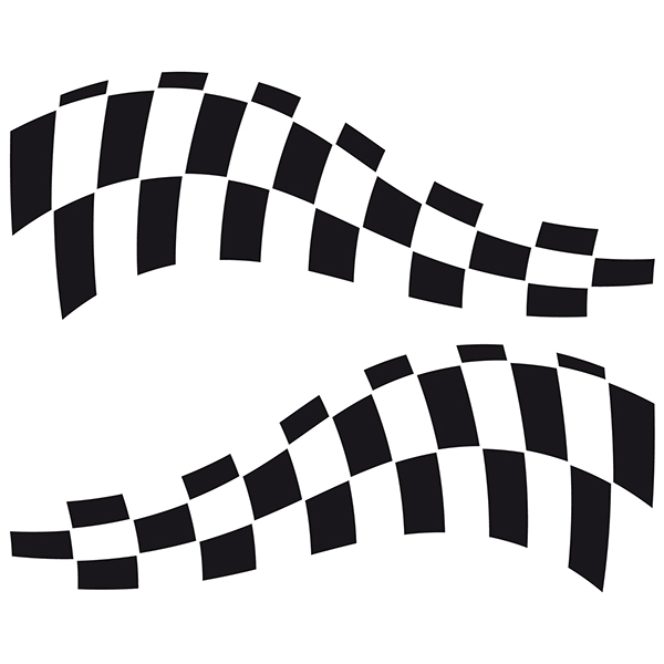 Car & Motorbike Stickers: Racing Flags 23