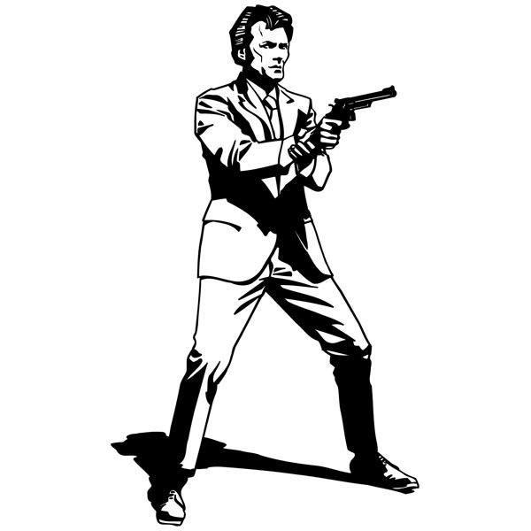 Wall Stickers: Dirty Harry taking aim