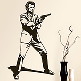 Wall Stickers: Dirty Harry taking aim 2