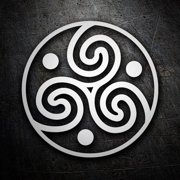 Car & Motorbike Stickers: Celtic Symbol 4 with Radial Composition