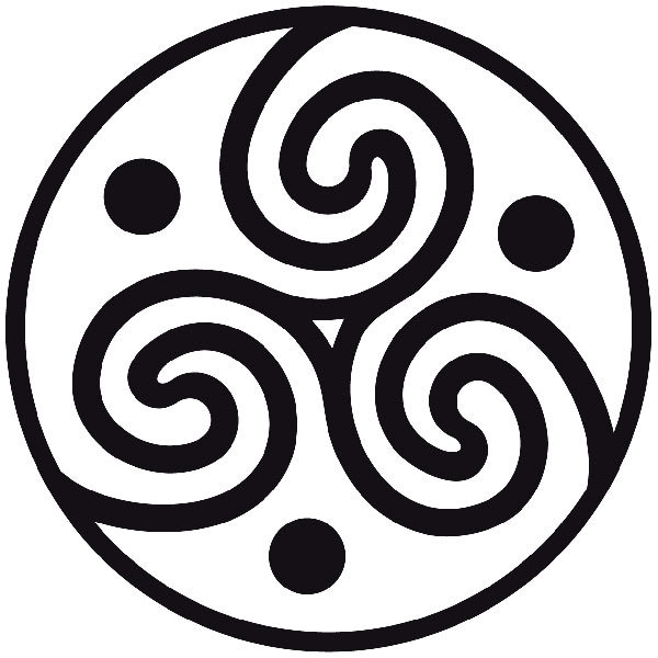 Car & Motorbike Stickers: Celtic Symbol 4 with Radial Composition