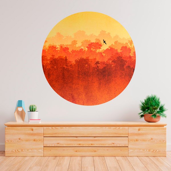 Wall Stickers: Sunset in the Jungle