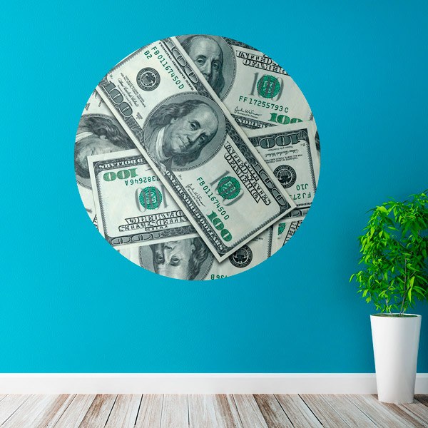 Wall Stickers: 100 Dollar Banknotes
