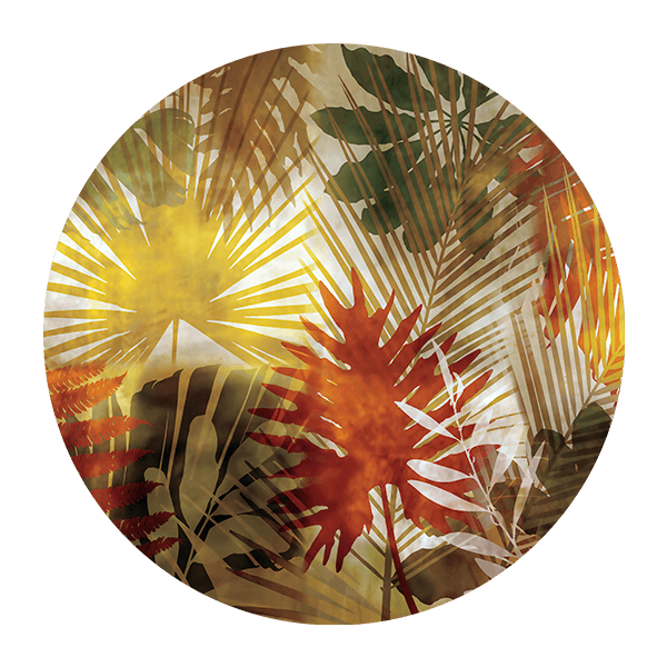 Wall Stickers: Coloured Palm Leaves 0