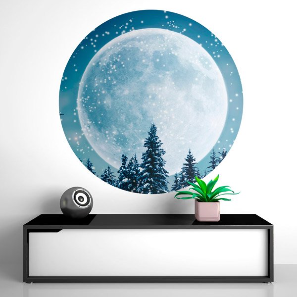 Wall Stickers: Full Moon in the Forest