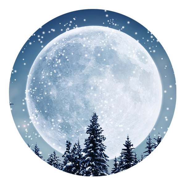 Wall Stickers: Full Moon in the Forest