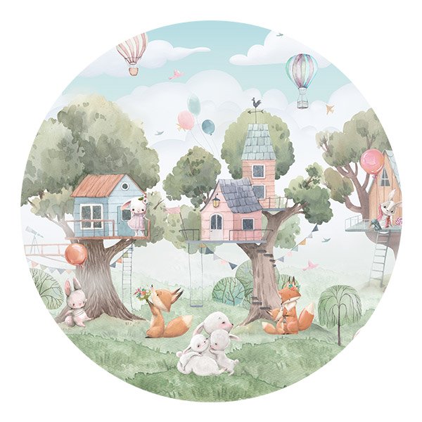 Stickers for Kids: Children's City in the Forest