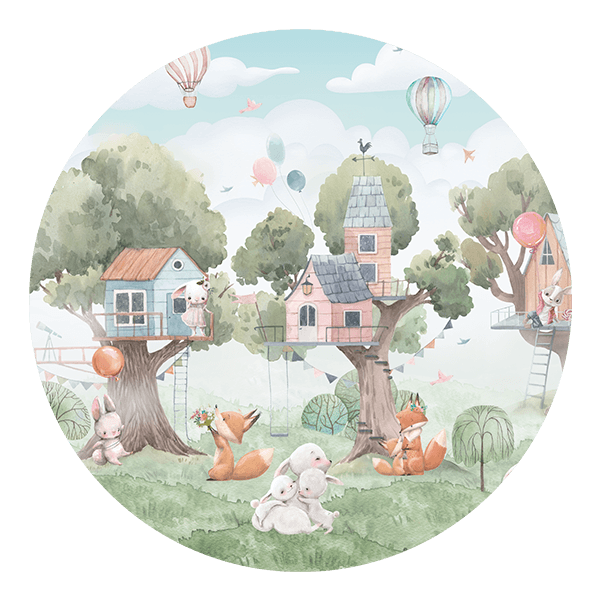 Stickers for Kids: Children's City in the Forest