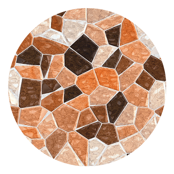 Wall Stickers: Cobblestone in Earth Tones