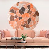 Wall Stickers: Cobblestone in Earth Tones 3