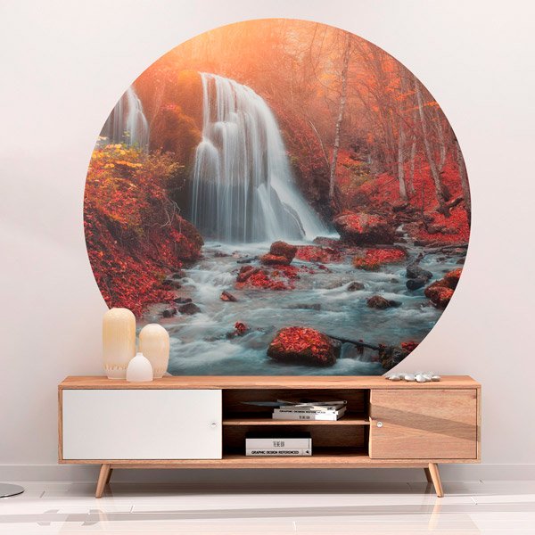 Wall Stickers: Waterfall in a Beech Forest