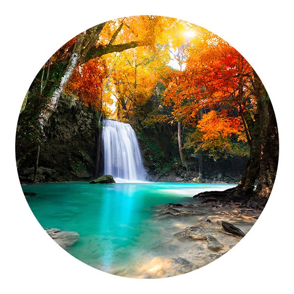 Wall Stickers: Circular Wall Sticker Magic Waterfall