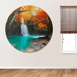 Wall Stickers: Circular Wall Sticker Magic Waterfall 3