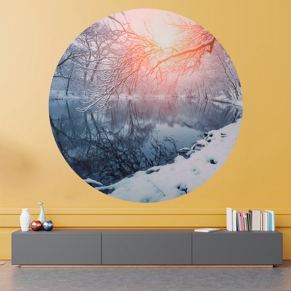 Wall Stickers: Snowy Lake