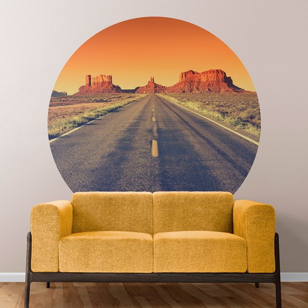 Wall Stickers: Sunset on Route 66 1