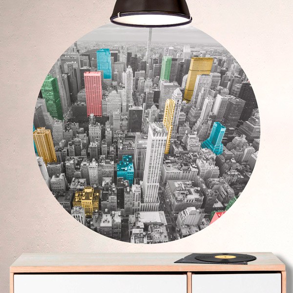 Wall Stickers: Coloured Skyscrapers