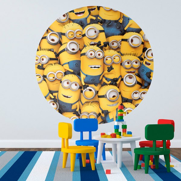 Adhésif mural 3D Minions