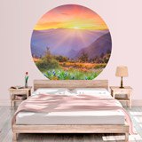 Wall Stickers: Sunset among the Mountains 3