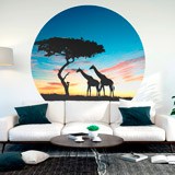 Wall Stickers: Giraffe Shadows 3