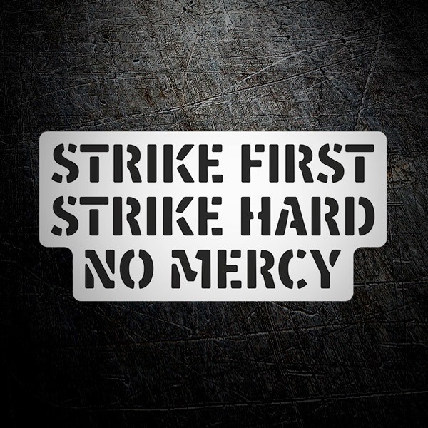 Car & Motorbike Stickers: Strike First and Hard 1