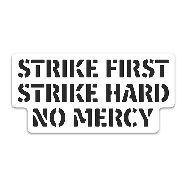 Car & Motorbike Stickers: Strike First and Hard