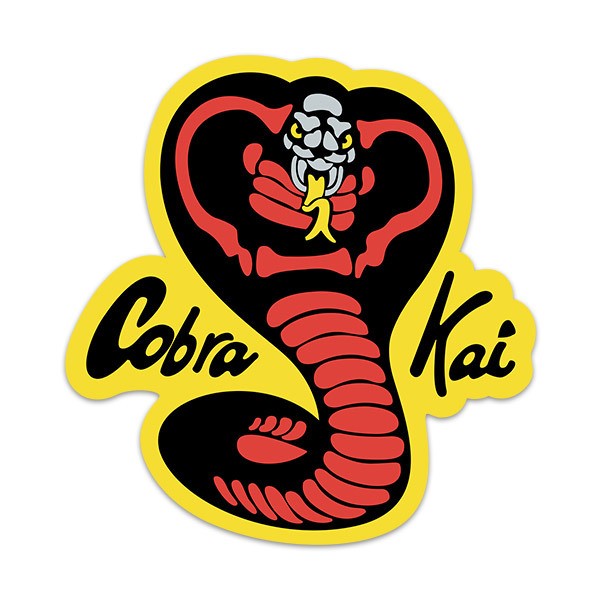 Car & Motorbike Stickers: Red and Black Cobra