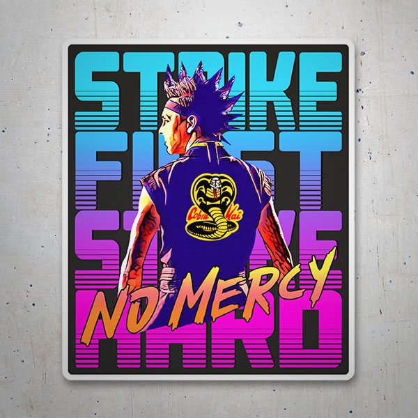 Car & Motorbike Stickers: Cobra Kai Strike First Strike Hard