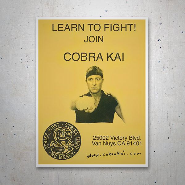 Car & Motorbike Stickers: Cobra Kai Learn to Fight!