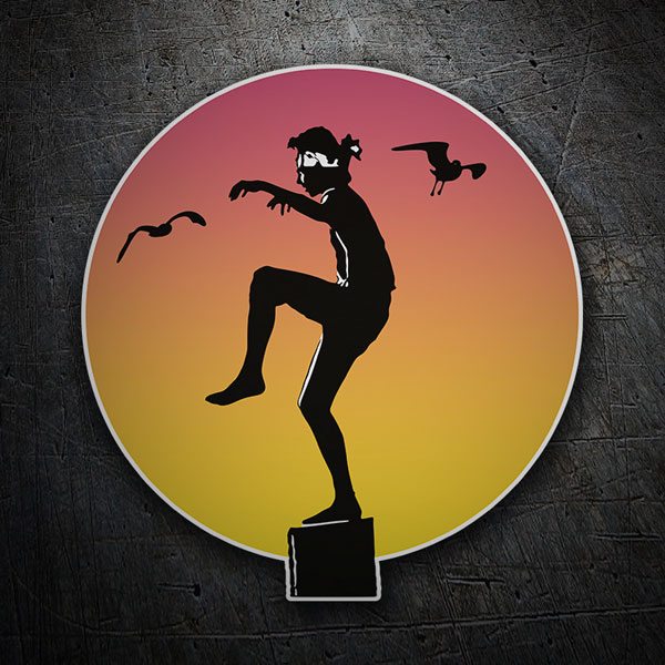 Car & Motorbike Stickers: Karate Kid, crane kick