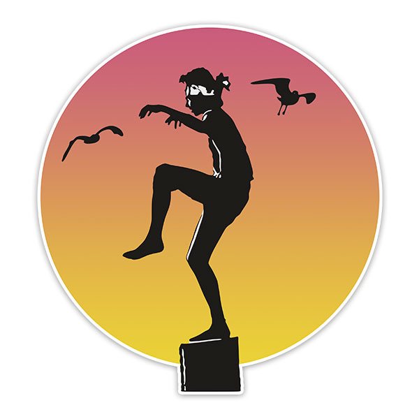 Car & Motorbike Stickers: Karate Kid, crane kick