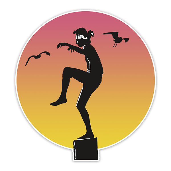Car & Motorbike Stickers: Karate Kid, crane kick