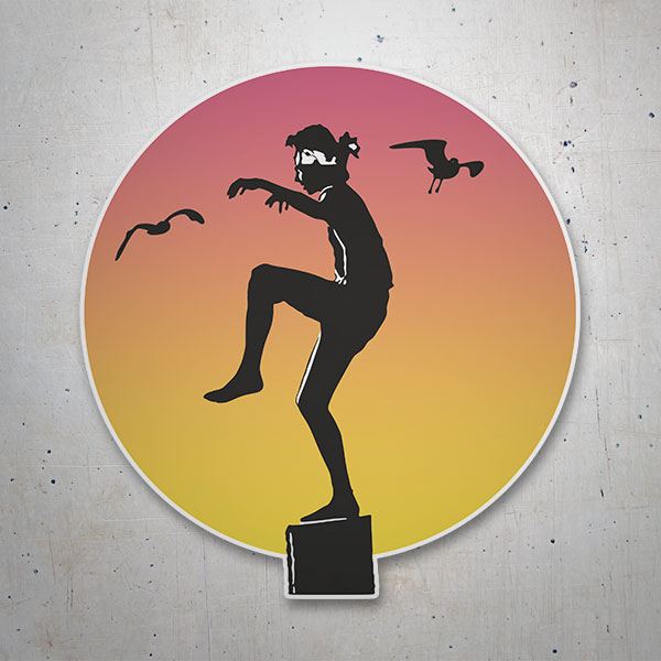 Car & Motorbike Stickers: Karate Kid, kick of the crane