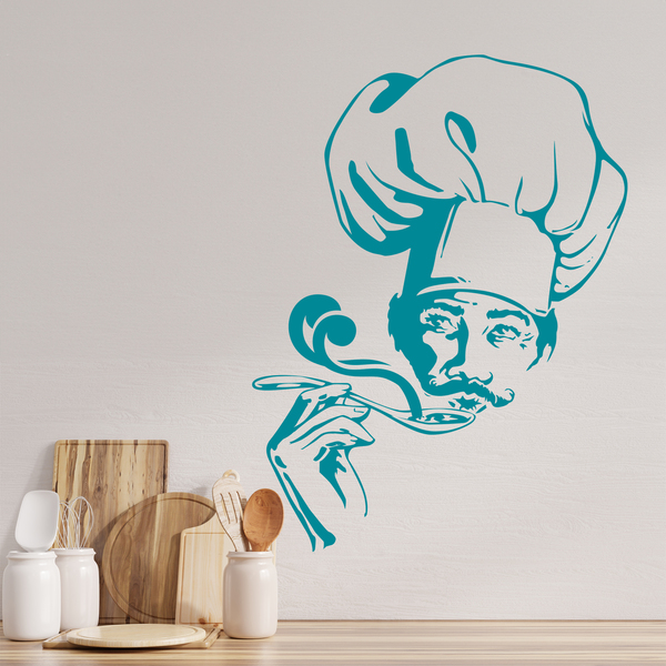 Wall Stickers: Chef testing soup