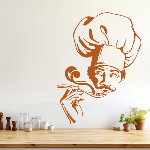 Wall Stickers: Chef testing soup