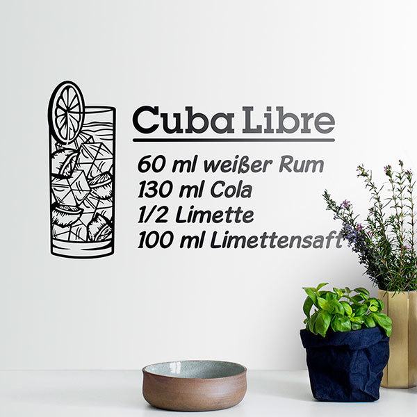 Wall Stickers: Cocktail Cuba Libre - german