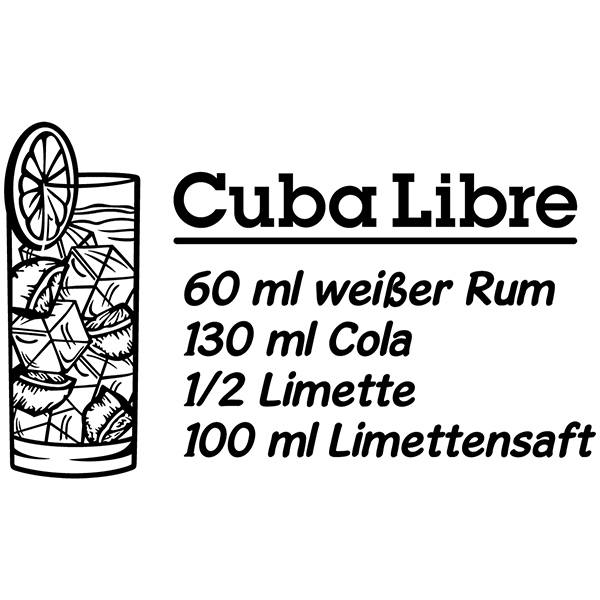 Wall Stickers: Cocktail Cuba Libre - german